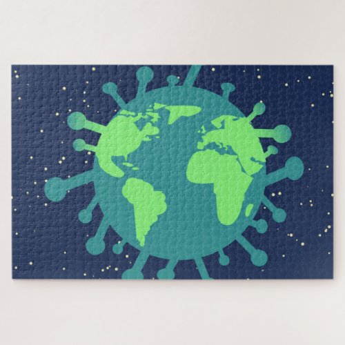 Global Pandemic Virus Particle Viral Infection Jigsaw Puzzle