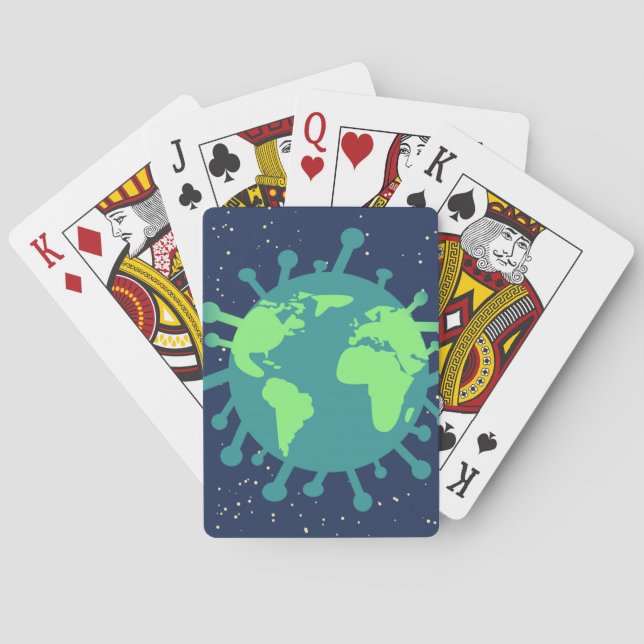 Global Pandemic (Virus Particle) (Viral Infection) Poker Cards (Back)