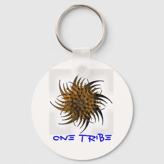 Global Peace symbo;, One Tribe Keychain (Front)