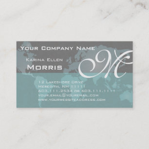 Global Sales and Marketing Elegant World Map Business Card