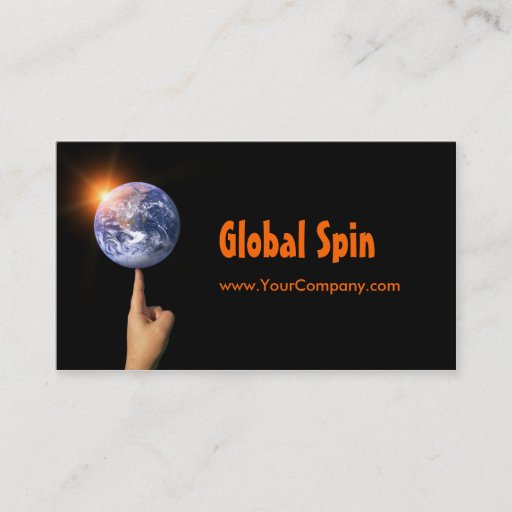 Customizable Global Spin Business Card