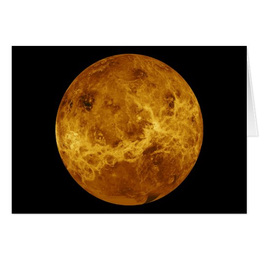 Global Surface of the Planet Venus Cards (Front Horizontal)