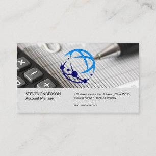 Global Tech Logo   Finance Reports Business Card