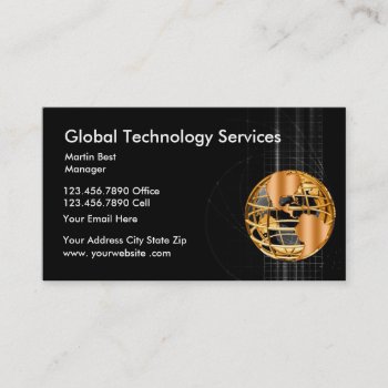 Global Technology Services Business Card by Luckyturtle at Zazzle