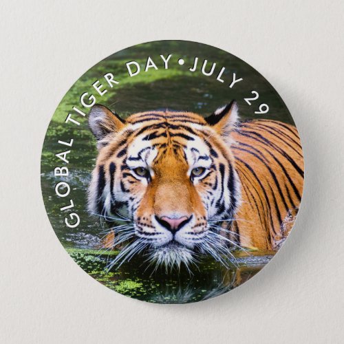 Global Tiger Day TIGER photo Button