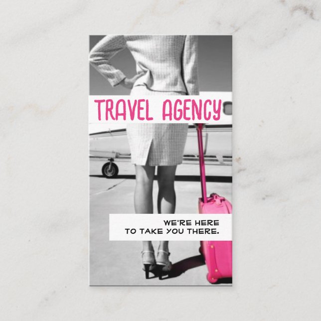 Global Travel Agency Agent Business Card (Front)