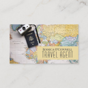 Global Travel Agency Agent Business Card