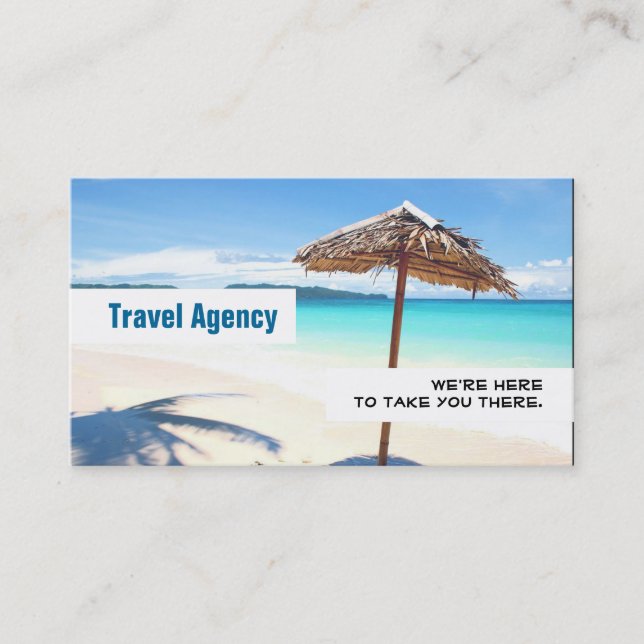 Global Travel Agency Agent Business Card (Front)