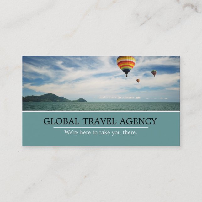 Global Travel Agency Agent Business Card (Front)