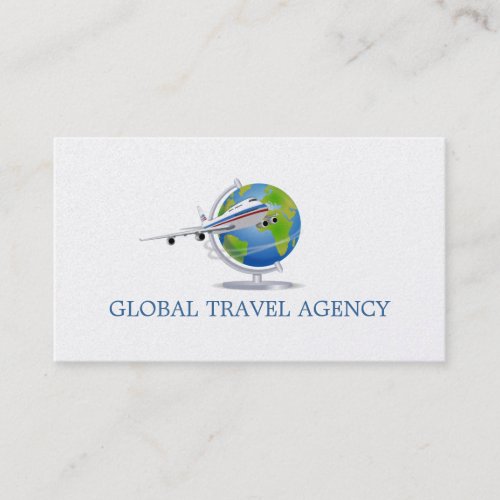 Global Travel Agency Agent Business Card
