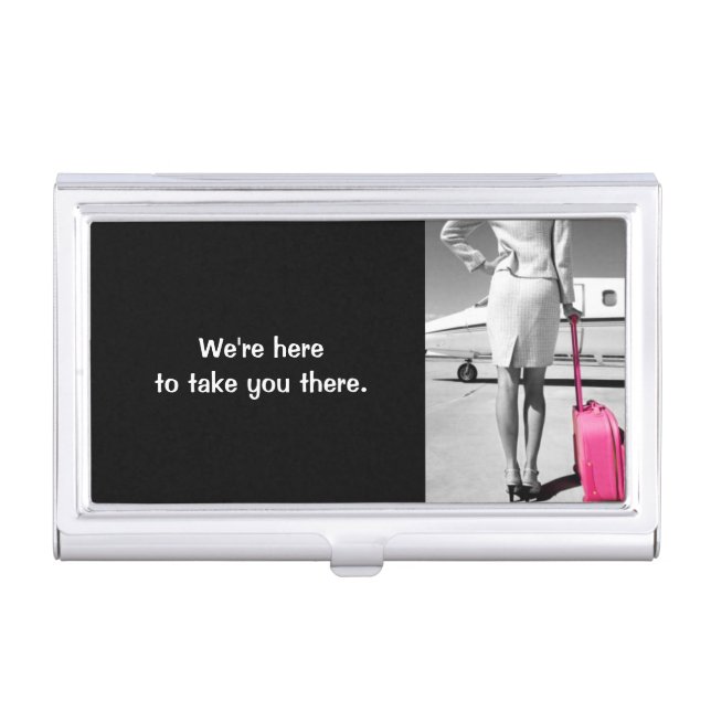 Global Travel Agency Agent Business Card Holder (Front)