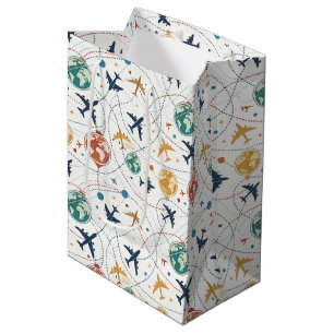 Global Travel Aviation Pattern (2) Medium Gift Bag