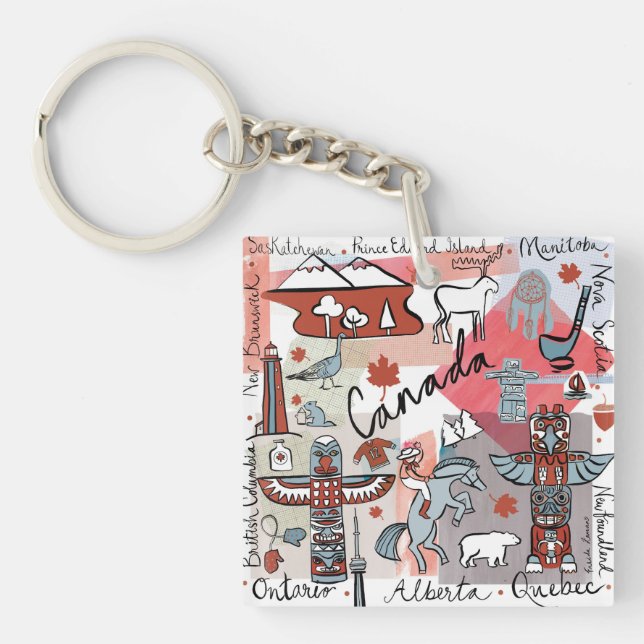 Global Travel - Canada Keychain (Front)