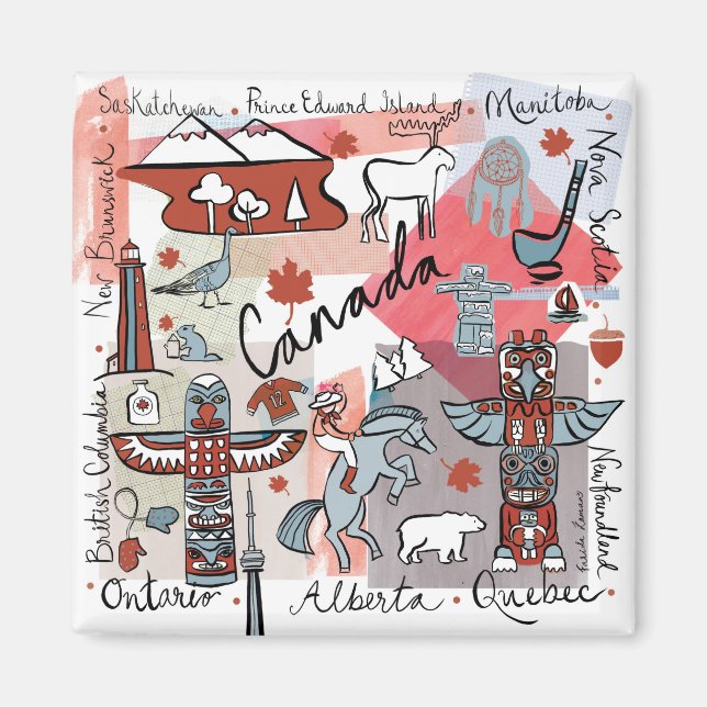 Global Travel - Canada Magnet (Front)