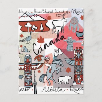 Global Travel - Canada Postcard by wildapple at Zazzle