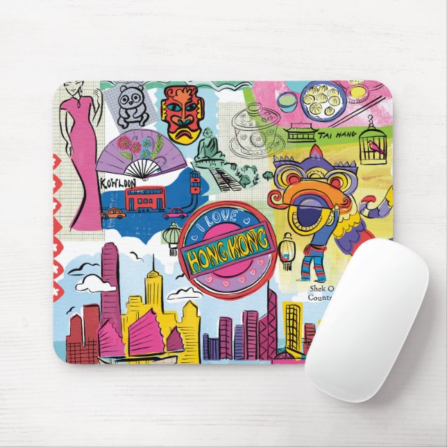 Global Travel - Hong Kong Mouse Pad (With Mouse)