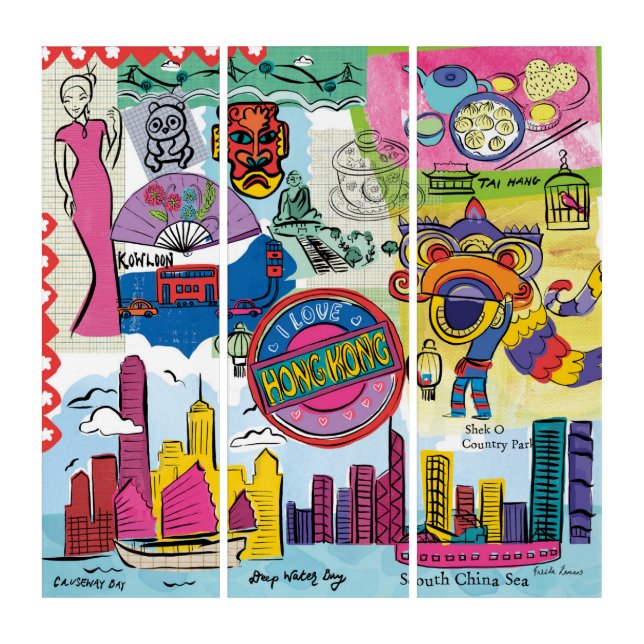 Global Travel - Hong Kong Triptych (Front)