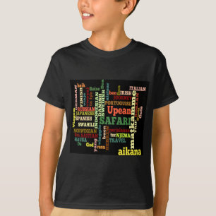 Global Travel Language Collage tees and t-shirts