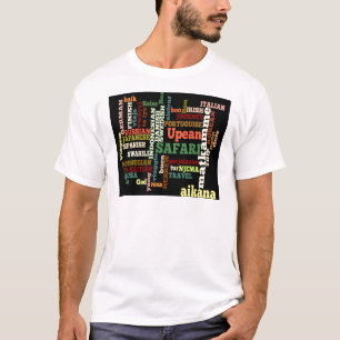 Global Travel Language Collage tees and t-shirts