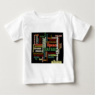 Global Travel Language Collage tees and t-shirts
