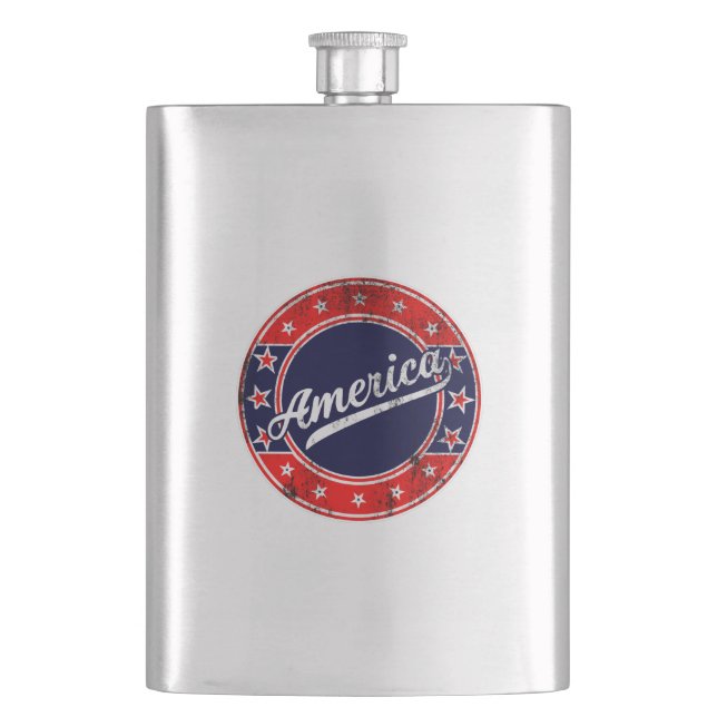 Global Traveler - America | USA Flask (Front)