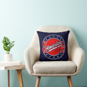 Global Traveler - America USA Throw Pillow