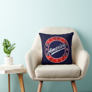 Global Traveler - America USA Throw Pillow