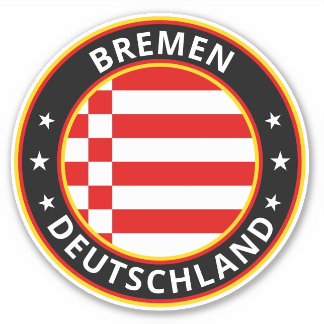Global Traveler - Bremen, Deutschland (Edit) Stick Sticker (Front)