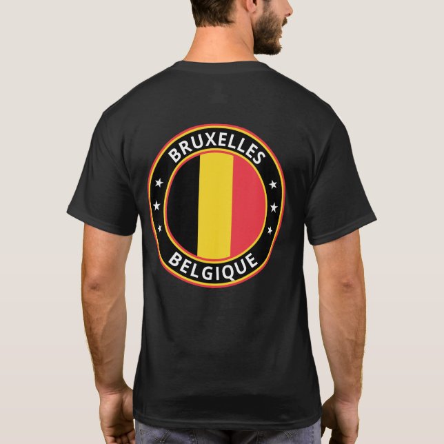 Global Traveler - Bruxelles, Belgique | Belgium T-Shirt (Back)
