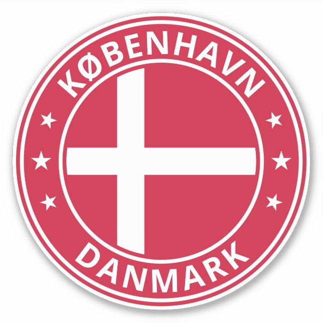 Global Traveler - 'City', Danmark | Denmark (Edit) Sticker (Front)