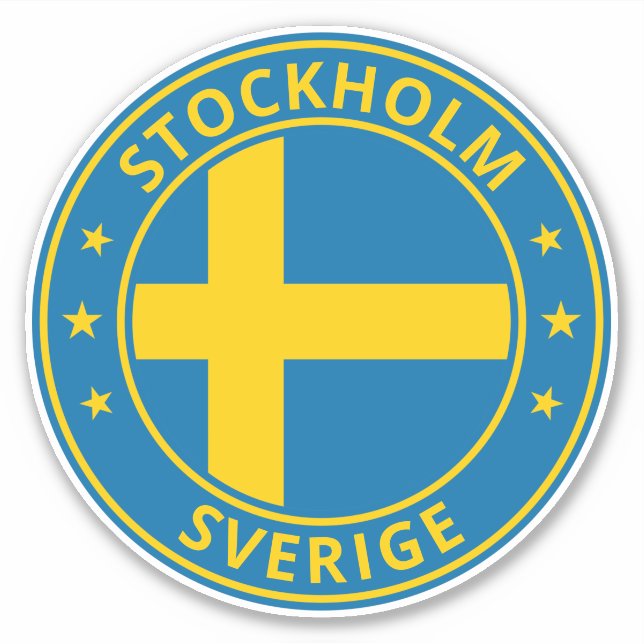 Global Traveler - 'City', Sverige | Sweden (Edit) Sticker (Front)