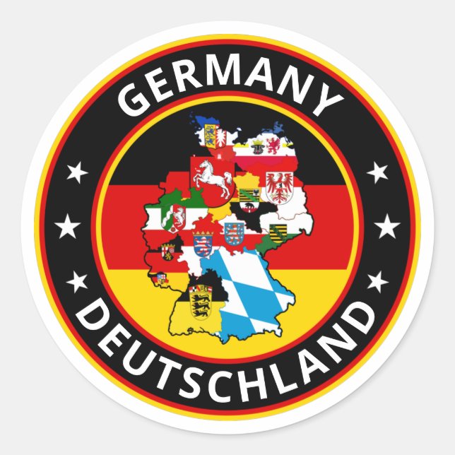 Global Traveler - Deutschland | Germany (Edit) Classic Round Sticker (Front)