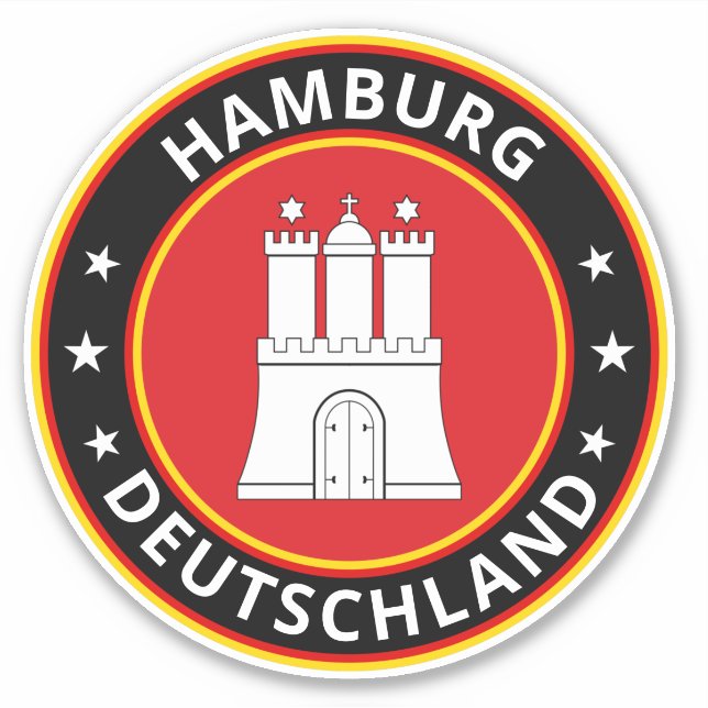Global Traveler - Hamburg, Deutschland (Edit) Sticker (Front)