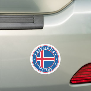 Global Traveler - Iceland, Reykjavik (Edit) Car Magnet