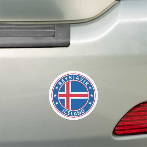 Global Traveler _ Iceland Reykjavik Edit Car Magnet