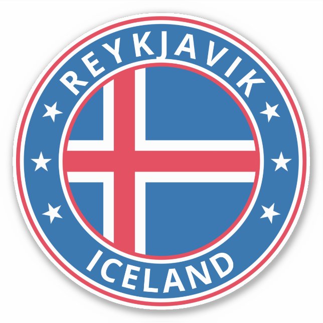 Global Traveler - Iceland, Reykjavik (Edit) Sticker (Front)