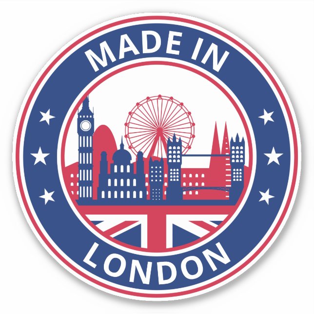 Global Traveler - Made In London, England (Edit) Sticker (Front)