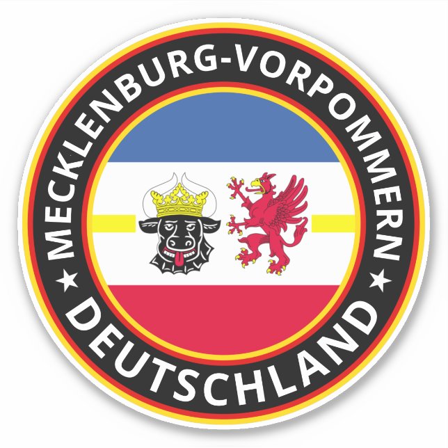 Global Traveler Mecklenburg-Vorpommern Deutschland Sticker (Front)