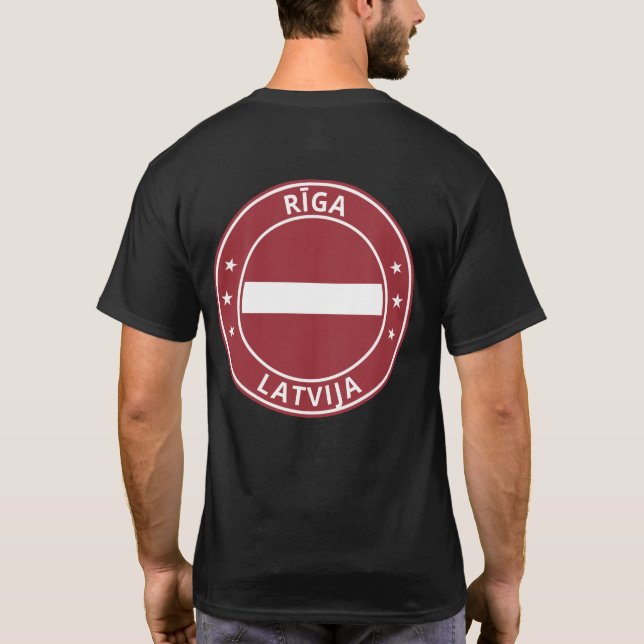 Global Traveler - Rīga | Riga, Latvija | Latvia T-Shirt (Back)