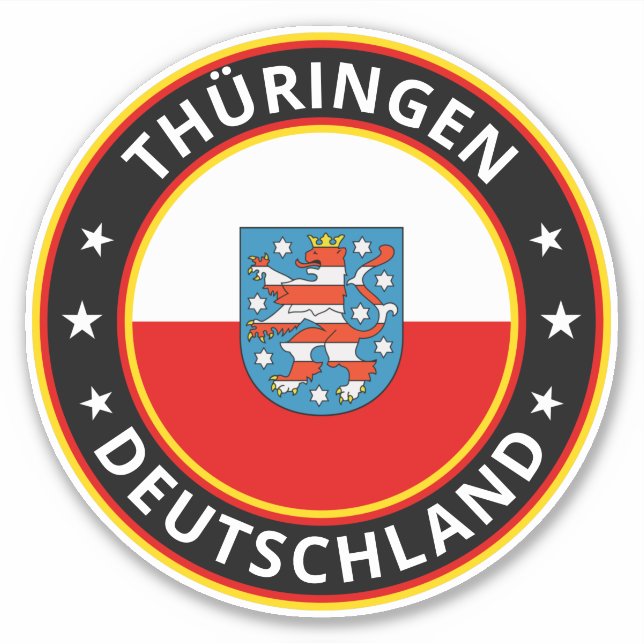 Global Traveler - Thüringen, Deutschland (Edit) Sticker (Front)