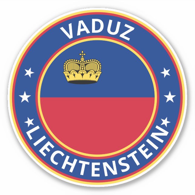 Global Traveler - Vaduz, Liechtenstein Sticker (Front)