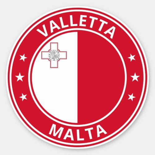 Global Traveler _ Valletta Malta Sticker