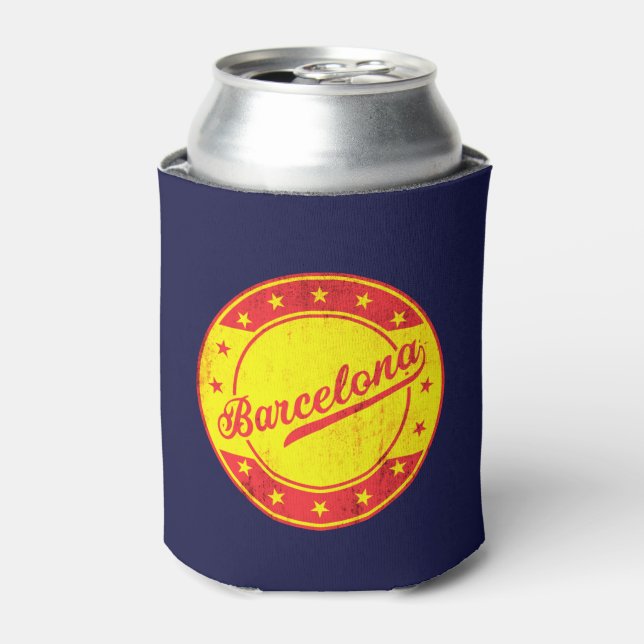 Global Traveller - Barcelona, Spain Can Cooler (Can Front)