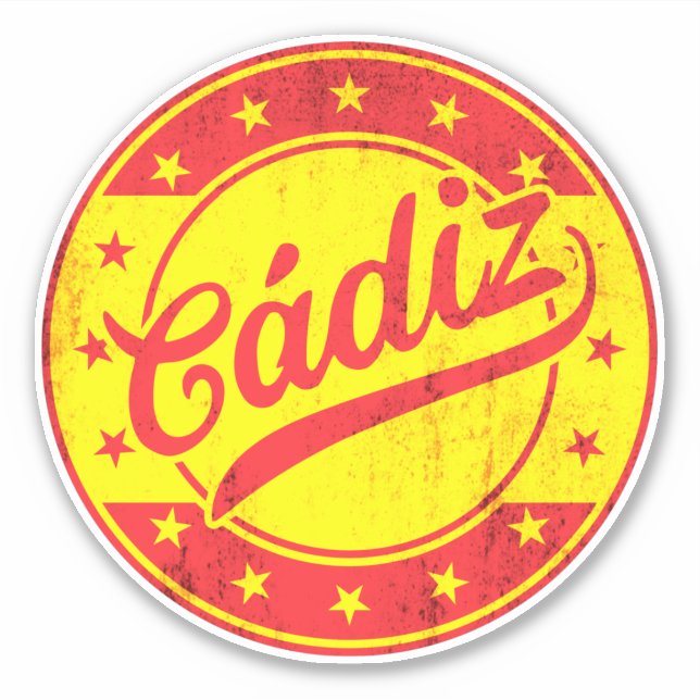 Global Traveller - Cadiz, Spain Sticker (Front)