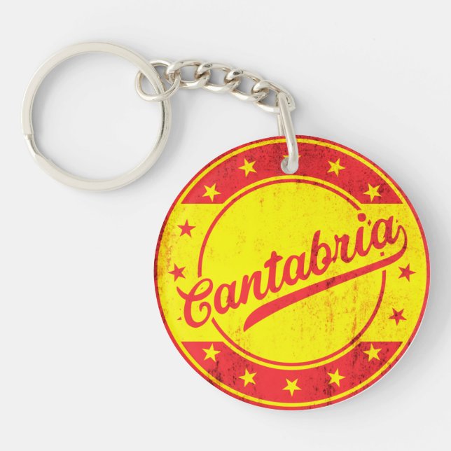 Global Traveller - Cantabria, Spain Keychain (Front)