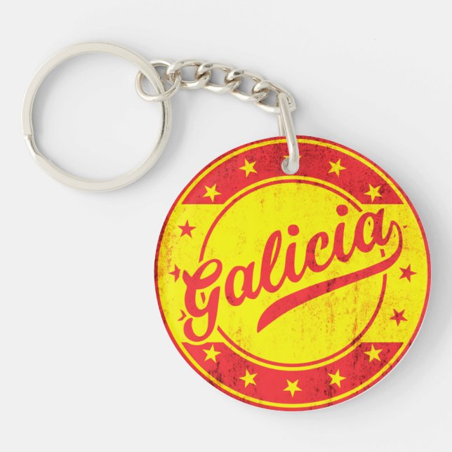 Global Traveller - Galicia, Spain Keychain (Front)