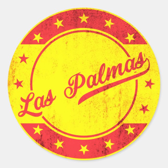 Global TRaveller - Las Palmas, Spain Classic Round Sticker (Front)