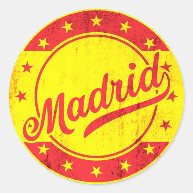 Global Traveller - Madrid, Spain Classic Round Sticker (Front)