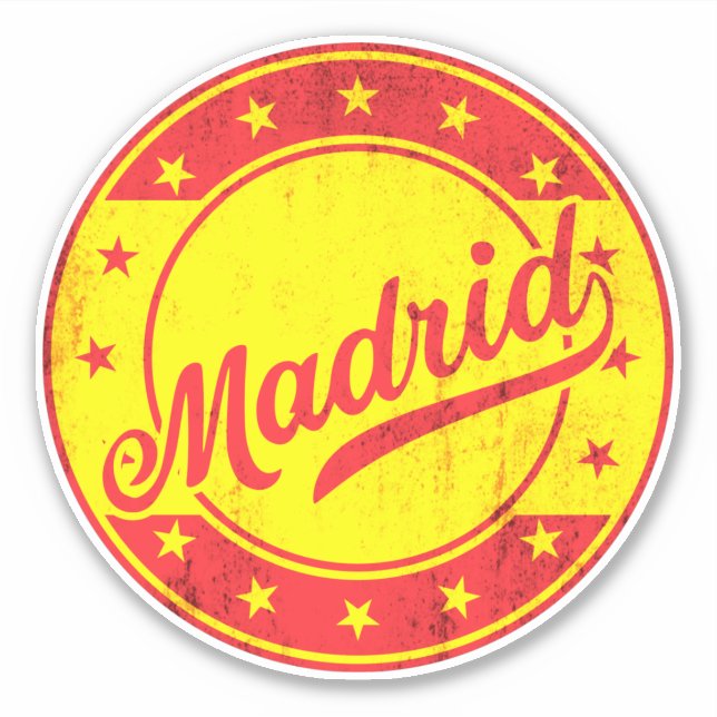 Global Traveller - Madrid, Spain Sticker (Front)