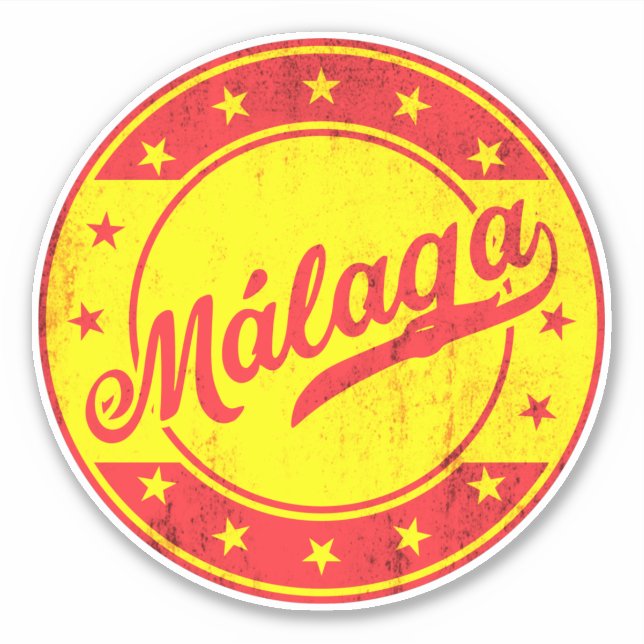 Global Traveller - Malaga, Spain Sticker (Front)